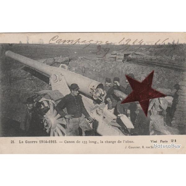 CPA  -La Guerre 1914/1915 - Canon de 155 long, la charge de l'Obus N�694