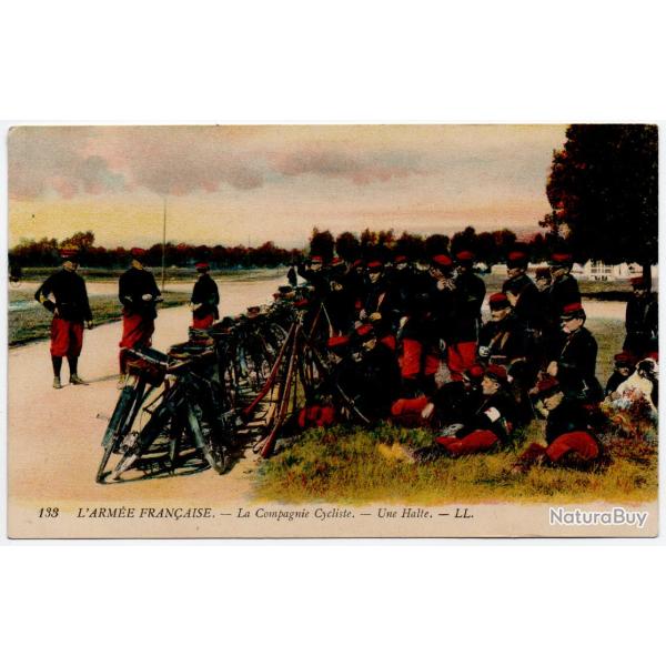 CPA - L' Arm�e Fran�aise - La Compagnie Cycliste - Une Halte N�0030