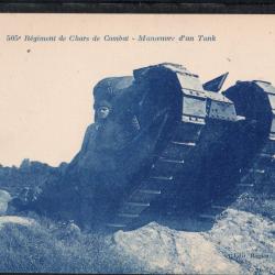 CPA - 505e REGIMENT DE CHARS DE COMBAT - MANOEUVRE D'UN TANK N&deg;7475