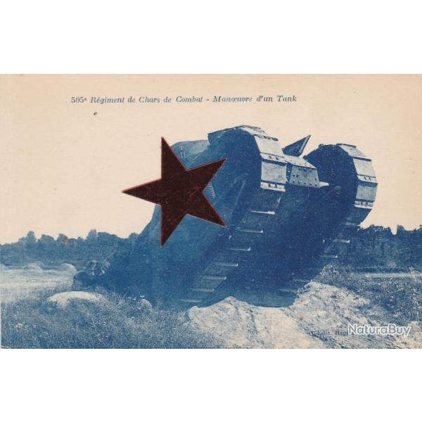 CPA -505e REGIMENT DE CHARS DE COMBAT - MANOEUVRE D'UN TANK N�811