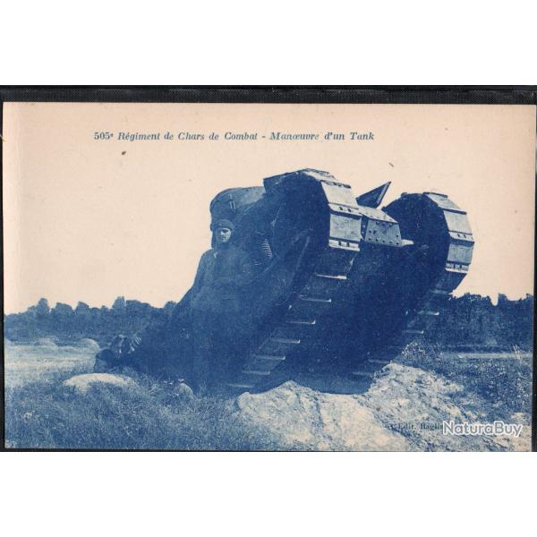 CPA - 505e REGIMENT DE CHARS DE COMBAT - MANOEUVRE D'UN TANK N�7475