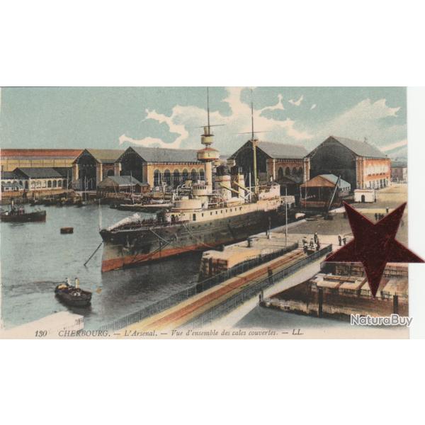 CPA - CHERBOURG L'ARSENAL-Vue d'ensemble des cales couvertes N�054