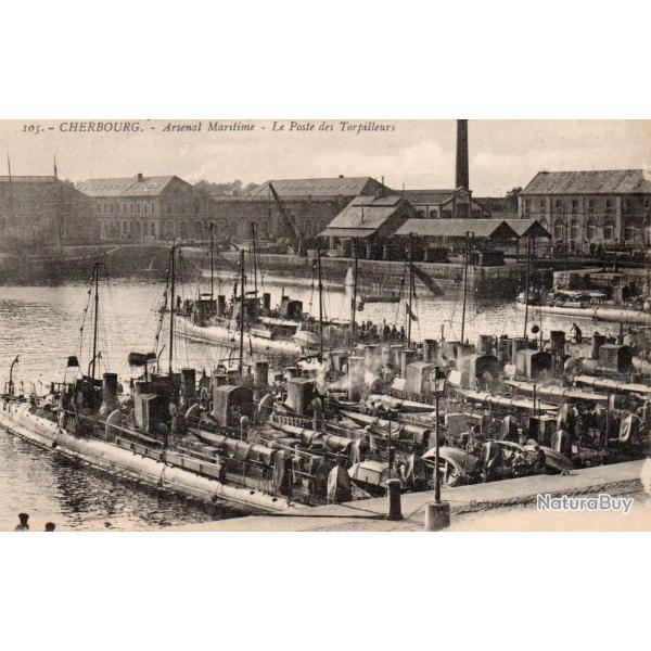 CPA - CHERBOURG - L'Arsenal - Le Poste des Torpilleurs N�7605
