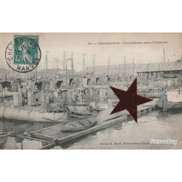 CPA - CHERBOURG - Torpilleurs dans L'ARSENAL N�661
