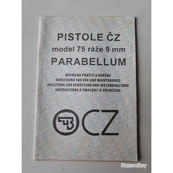 1 document Manuel d'utilisation cz 75