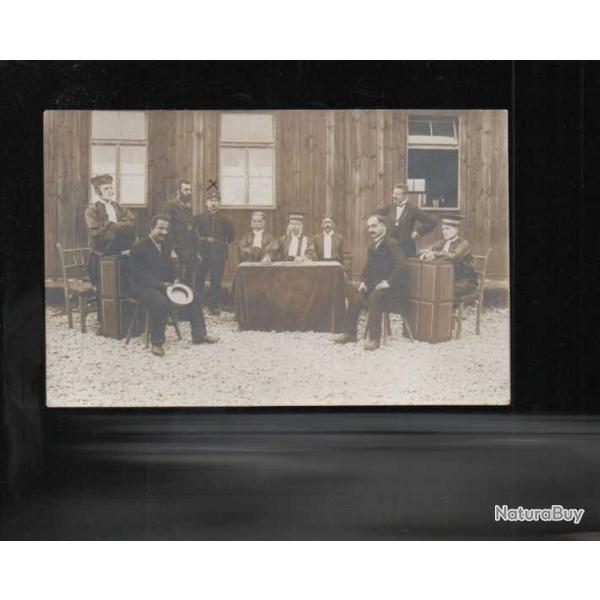 carte photo prisonniers de guerre en allemagne , camp 17 , th�atre , kriegsgefangenenlager