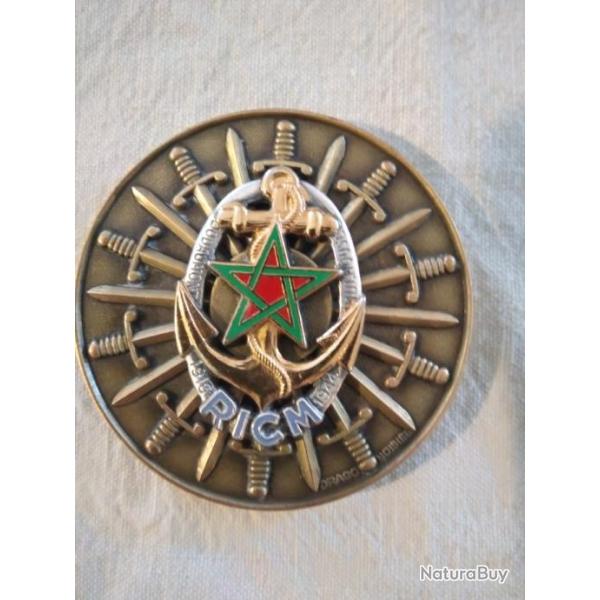 MEDAILLE de table BRONZE DOR� R�giment d'Infanterie Chars de Marine