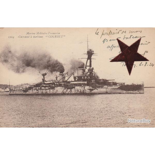 CPA - Marine Militaire Francaise, Cuirass� � Turbines "Le Courbet"N�721