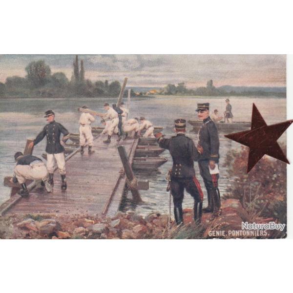 CPA - ILLUSTRATEUR MILITAIRE G�nie pontonniers- N�401