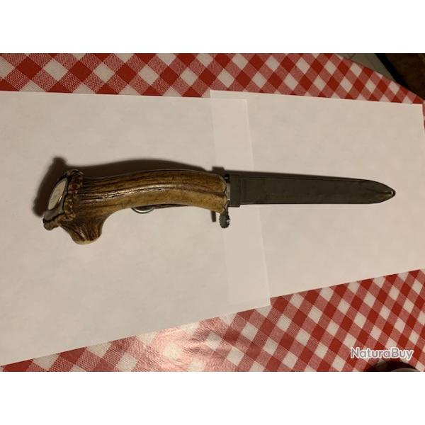 Ancienne dague de chasse artisanale