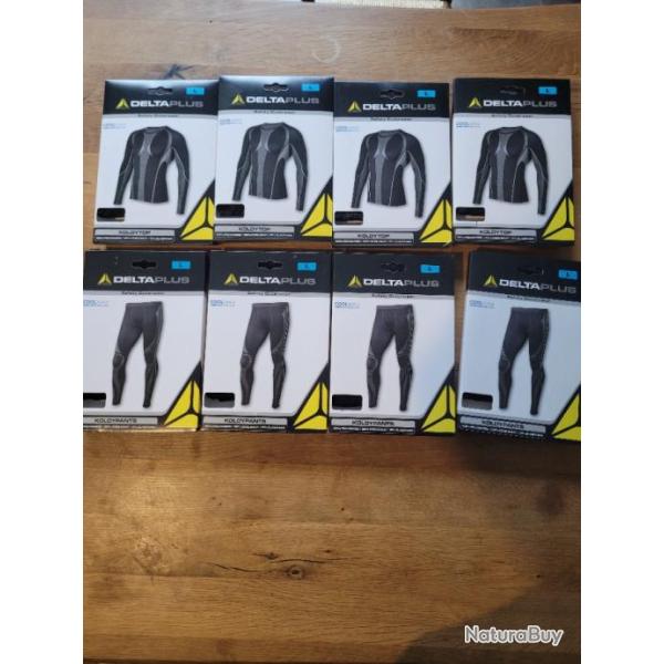 Lot de 4 ensemble sous-v�tements thermique Deltaplus neuf