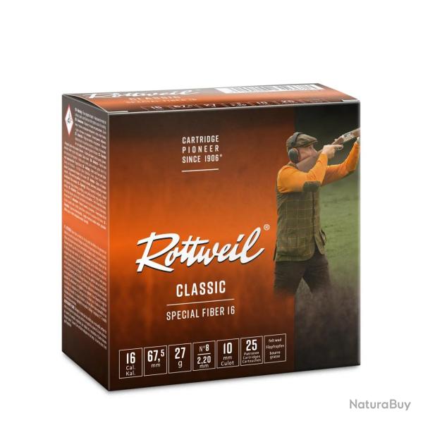 Cartouches de Chasse Rottweil Special Fiber Calibre 16 num�ro