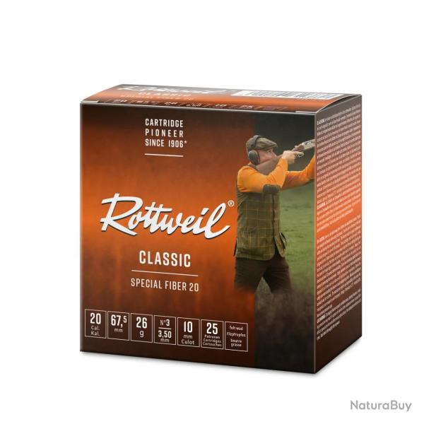 Cartouches de Chasse Rottweil Special Fiber Calibre 20 num�ro