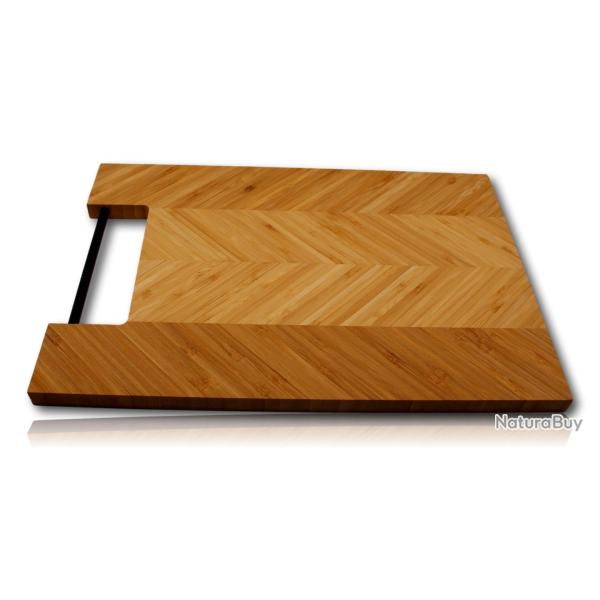 Planche � d�couper en Bambou rectangulaire avec poignet m�tal � personnaliser