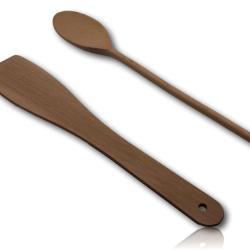 Spatule et cuill&egrave;re en bois &agrave; personnaliser