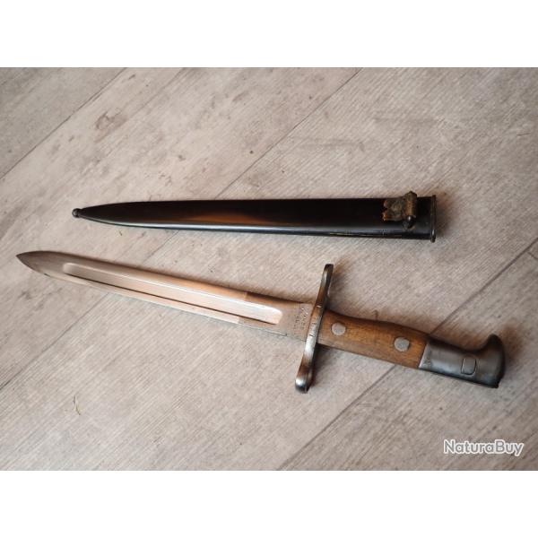 Baionnette Rubin Schmidt Suisse mod�le 1889. Matricule 121151