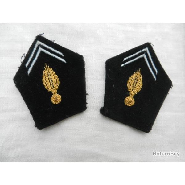 paire de pattes de col r�giment transmissions