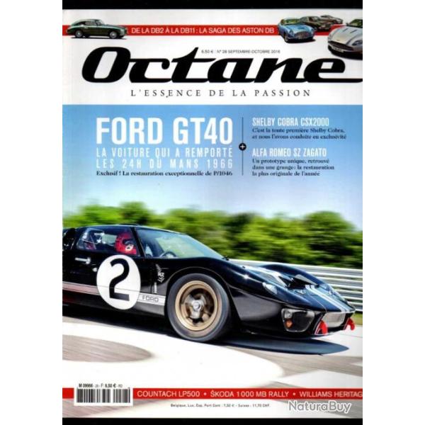 octane 28 de 2016 , ford gt40, shelby cobra csx2000, alfa rom�o sz zagato, skoda 1000 mb rallye,