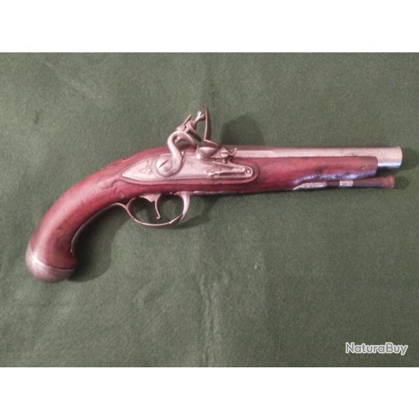 Pistolet Fran�aise Silex  d�Officier � la fin du ancien regime, Louis XVI.