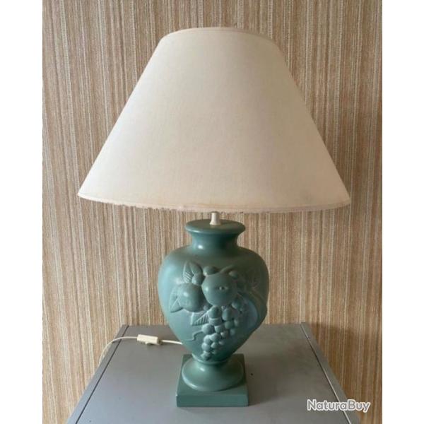 Grande lampe dco gris blanc fruits fleurs