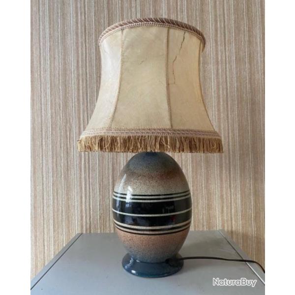 Grande lampe oeuf art cramique vintage