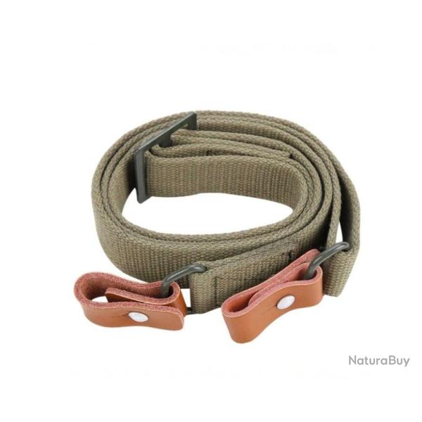 Sangle de fusil - Style ancien 2 points - Kaki