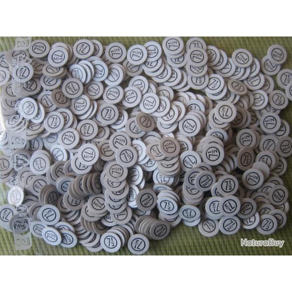 Rondelles de fermetures carton  cal 36 (12 mm) No 7,5