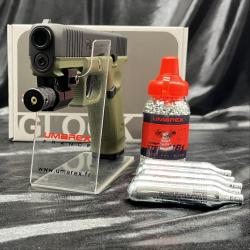 Pack laser pr&ecirc;t &agrave; tirer PISTOLET "GLOCK 17 GEN5" - CO2 - CAL BB/4.5MM - BLACK battlefield
