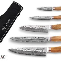 Mallette 5 Couteaux de Cuisine Wusaki - Coffret de Rangement Professionnel