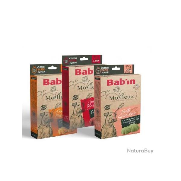 Pack de 3 boites de  Moelleux-Friandises pour chien adulte � cuisiner