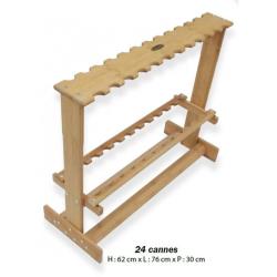 Pr&eacute;sentoir en Bambou pour cannes Scratch Tackle 24 cannes
