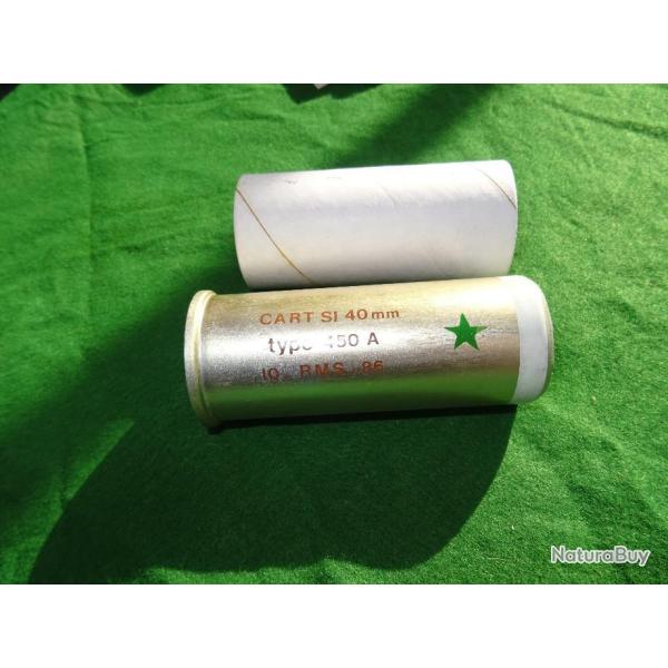 Cartouche de signalisation de 40mm Type 450 A  10-RMS-86 �toile verte avec son container carton