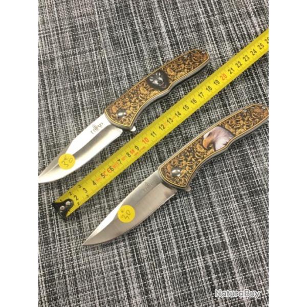 Duo de couteaux ��loup et aigle�� de ��Third��