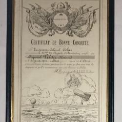 Dipl&ocirc;me 52&egrave;me 1/2 Brigade A&eacute;rostation ballon 1938