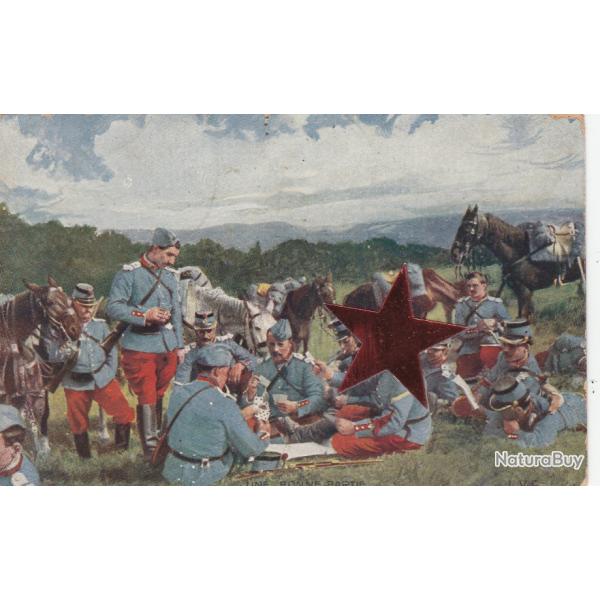 CPA -  Militaire -PATRIOTIQUE PARTIE DE CARTES- N�808