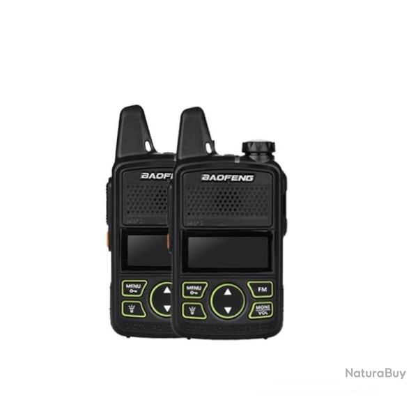 Paire de Talkies-Walkies Baofeng BF-T1 - LIVRAISON GRATUITE