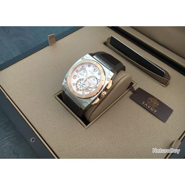 Montre chronographe haut de gamme Swiss savoy