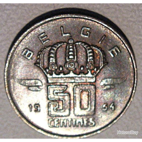 Belgique   50 centimes 1954 TTB