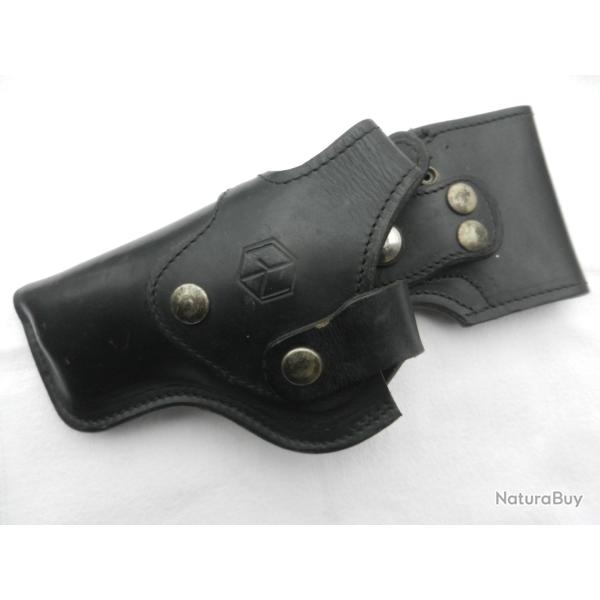 �tui revolver Manurhin en cuir Police Nationale pour gaucher