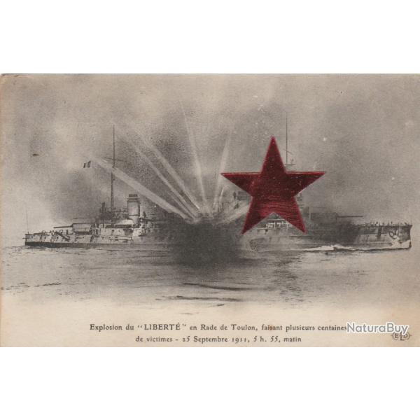 CPA - Marine de Guerre. EXPLOSION DU LIBERTE - EN RADE DE TOULON N�750