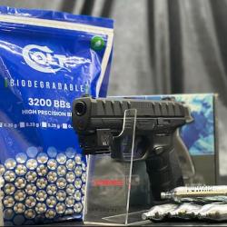 PACK LASER PR&Ecirc;T A TIRER PISTOLET - "BERETTA APX" -Cal. BBS 6MM - CO2