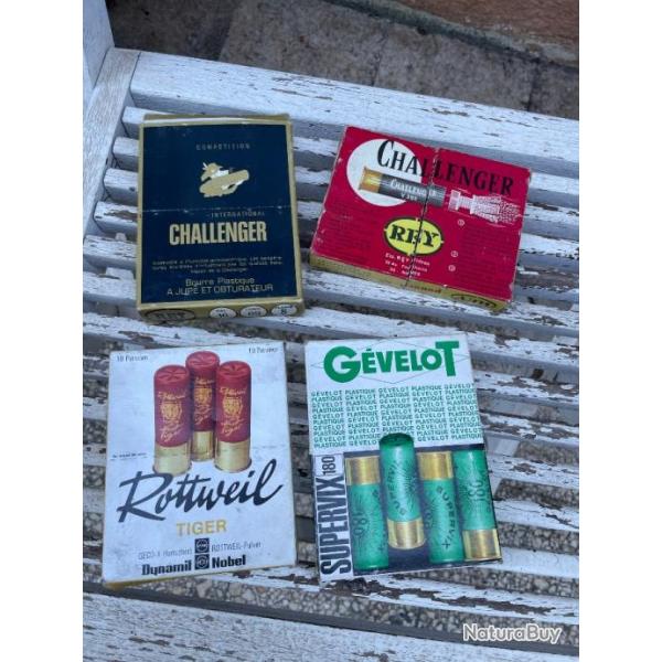 Cartouches anciennes challenger, gevelot