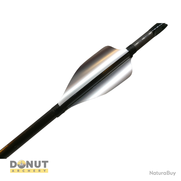 Plumes de fl�che Xs Wings 50mm Low - Argent Metallique / Droitier