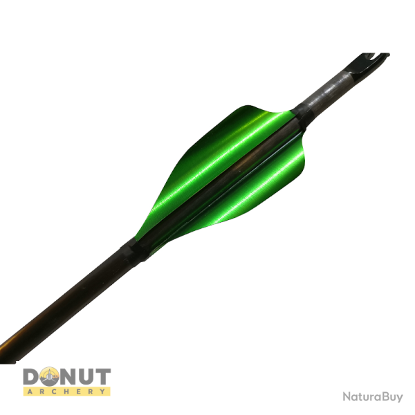 Plumes de fl�che Xs Wings 50mm Low - Vert Metallique / Droitier