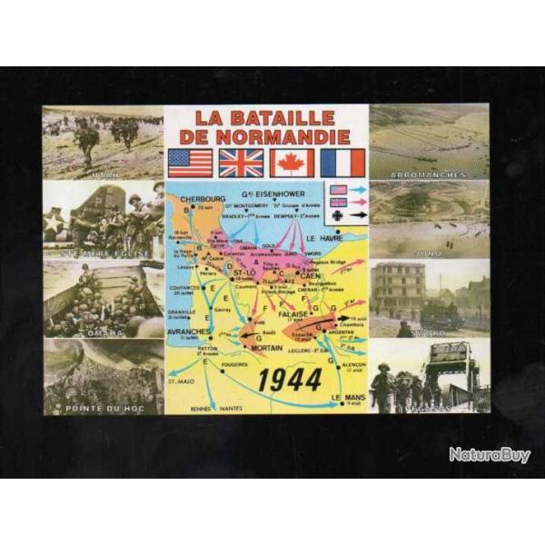 la bataille de normandie 1944 multivues d'�poque  carte postale grand format
