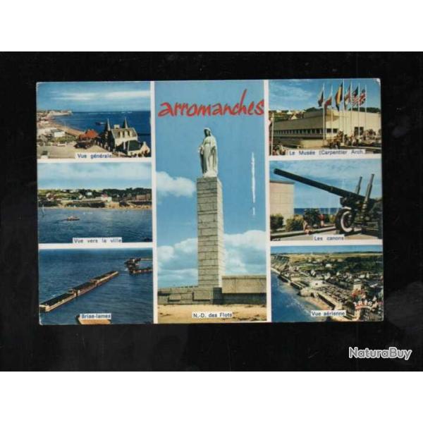 arromanches port du d�barquement multivues situ�es carte postale grand format