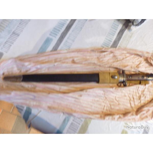 BAIONNETTE ANGLAISE POUR CARABINE LEE ENDFIEL 1918 DATEE 1907 + FOURREAU