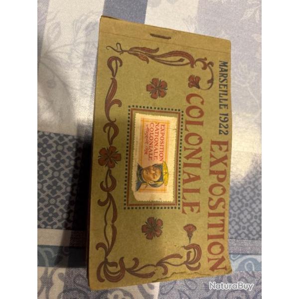 livre 24 cartes postales exposition, coloniale 1922 Marseille COMPLET