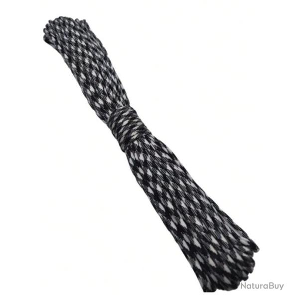 Paracorde - Blanc/noir - 30m