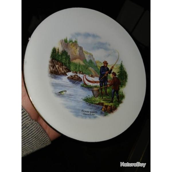 Assiette en Porcelaine de Bavi�re p�che au saumon